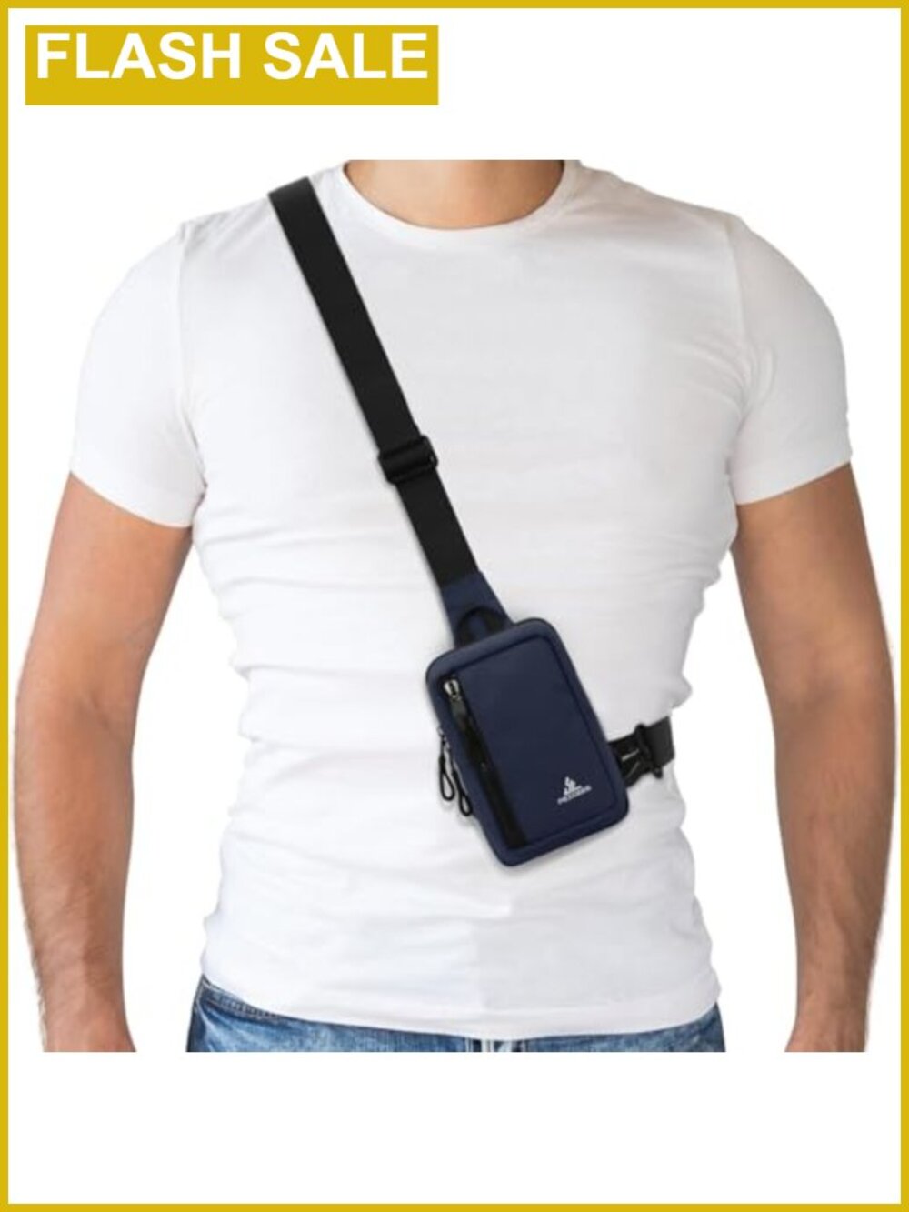 Mini Sling Crossbody Bag Nylon Water Resistant Adjustable Strap Running Cycling